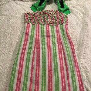 Lilly Pulitzer Pink and Green Striped Dress